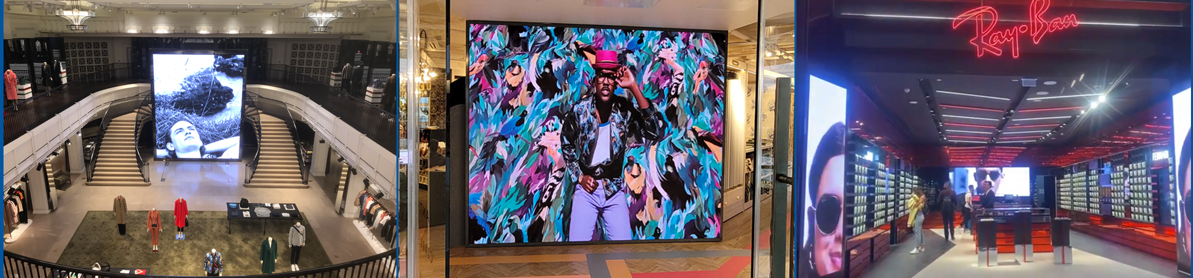 LED & LCD Digital Signage Display Screen Solutions example retail stores