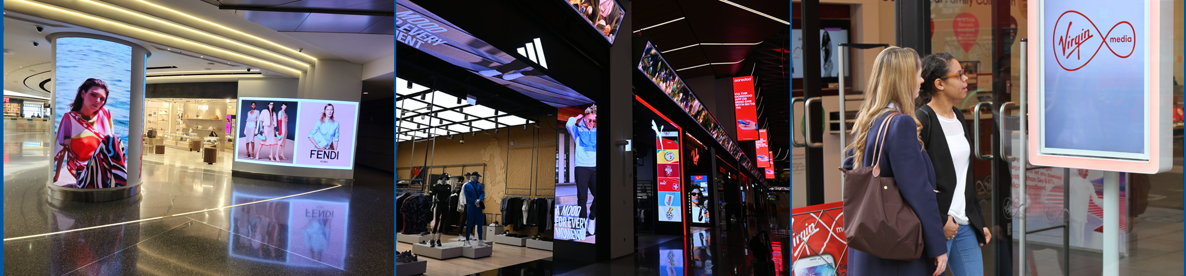 LED & LCD Digital Signage Display Screen Solutions example retail stores